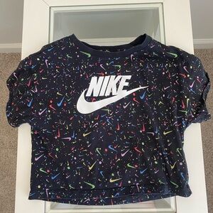 Nike Kids' Black Multicolor Graphic Tee